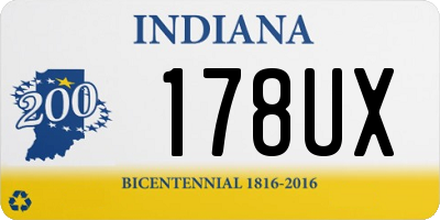 IN license plate 178UX