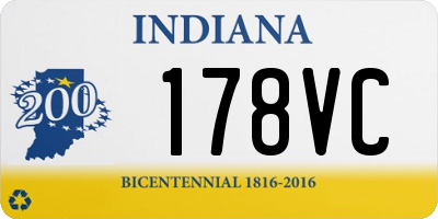 IN license plate 178VC