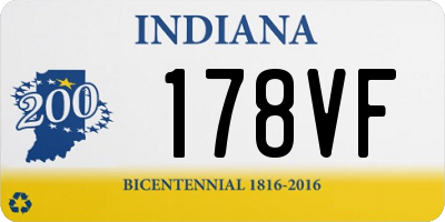 IN license plate 178VF