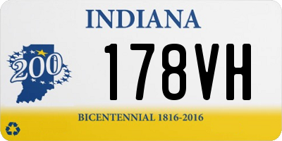 IN license plate 178VH