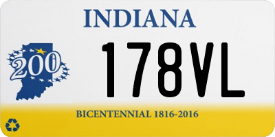 IN license plate 178VL