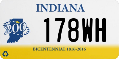 IN license plate 178WH