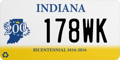 IN license plate 178WK