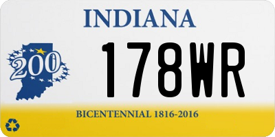 IN license plate 178WR