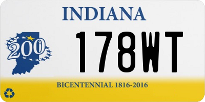 IN license plate 178WT
