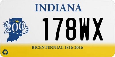 IN license plate 178WX