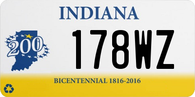 IN license plate 178WZ