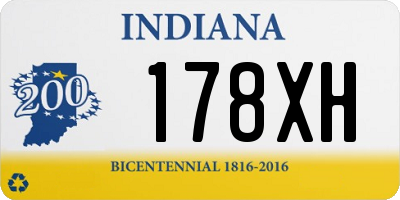 IN license plate 178XH
