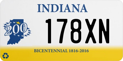 IN license plate 178XN