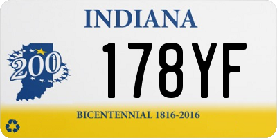 IN license plate 178YF
