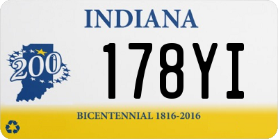 IN license plate 178YI