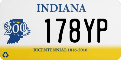 IN license plate 178YP