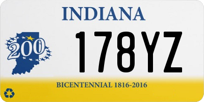 IN license plate 178YZ