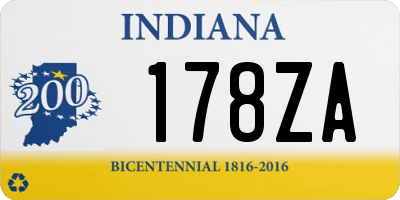 IN license plate 178ZA