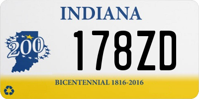 IN license plate 178ZD