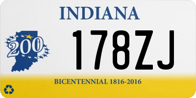 IN license plate 178ZJ