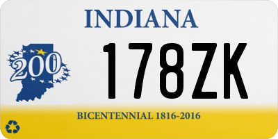 IN license plate 178ZK