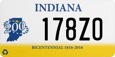 IN license plate 178ZO