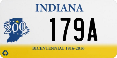 IN license plate 179A