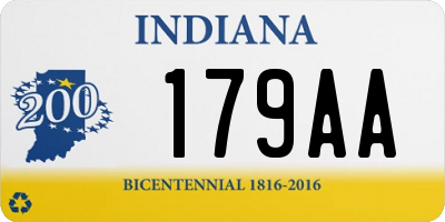 IN license plate 179AA
