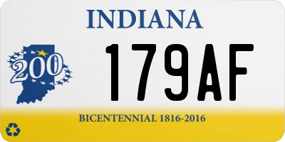 IN license plate 179AF