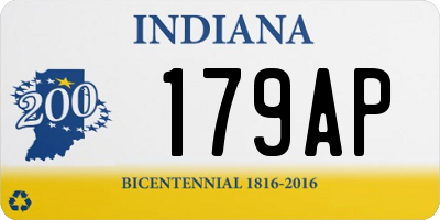 IN license plate 179AP
