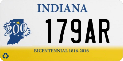 IN license plate 179AR