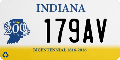 IN license plate 179AV