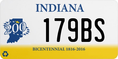 IN license plate 179BS