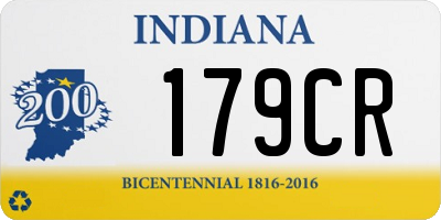 IN license plate 179CR