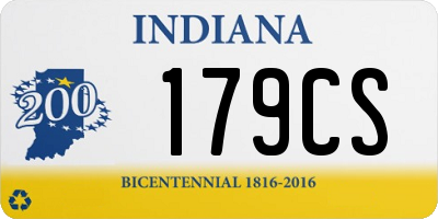 IN license plate 179CS