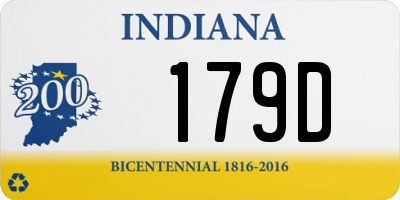 IN license plate 179D