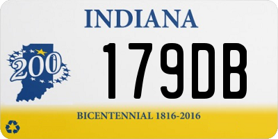 IN license plate 179DB