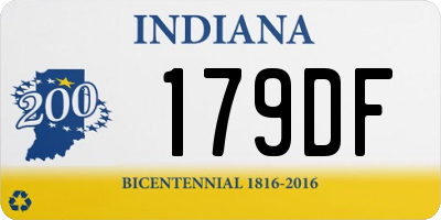 IN license plate 179DF