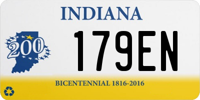 IN license plate 179EN