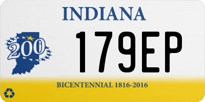 IN license plate 179EP