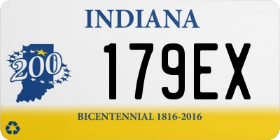IN license plate 179EX