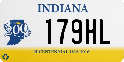 IN license plate 179HL