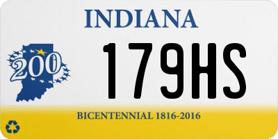 IN license plate 179HS