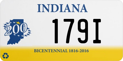 IN license plate 179I