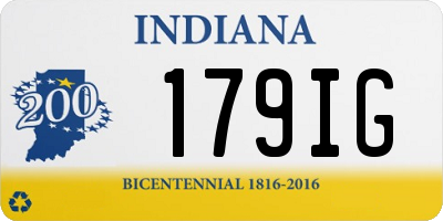 IN license plate 179IG