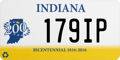 IN license plate 179IP
