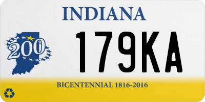 IN license plate 179KA