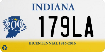 IN license plate 179LA