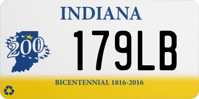 IN license plate 179LB