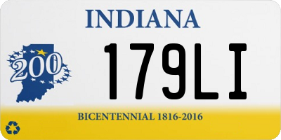 IN license plate 179LI