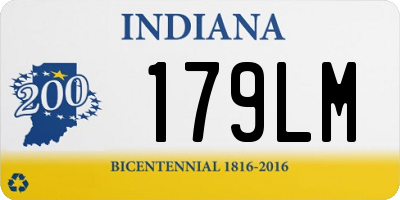 IN license plate 179LM