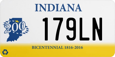 IN license plate 179LN