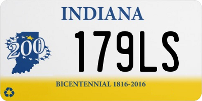 IN license plate 179LS