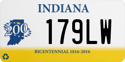 IN license plate 179LW